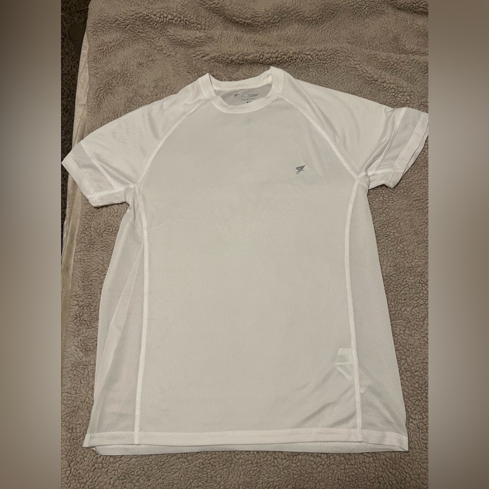 Unisex white fresh sport gym t shirt top